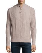 Cashmere Chevron-knit Pullover