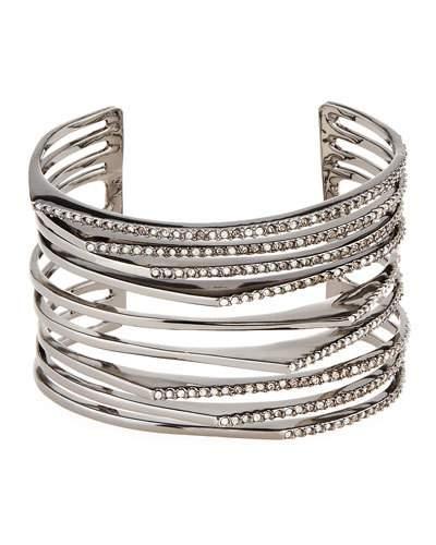 Crystal Origami Peaks Cuff Bracelet