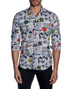Men's Modern-fit Flower/building Long-sleeve