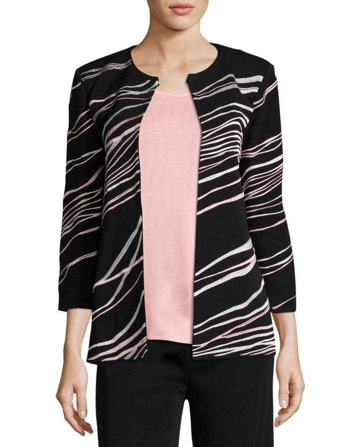Ribbon 3/4-sleeve Jacket