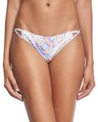 Mosaic-print Swim Bottom, Blue/purple