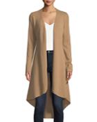 Cashmere Flared Duster Cardigan, Camel