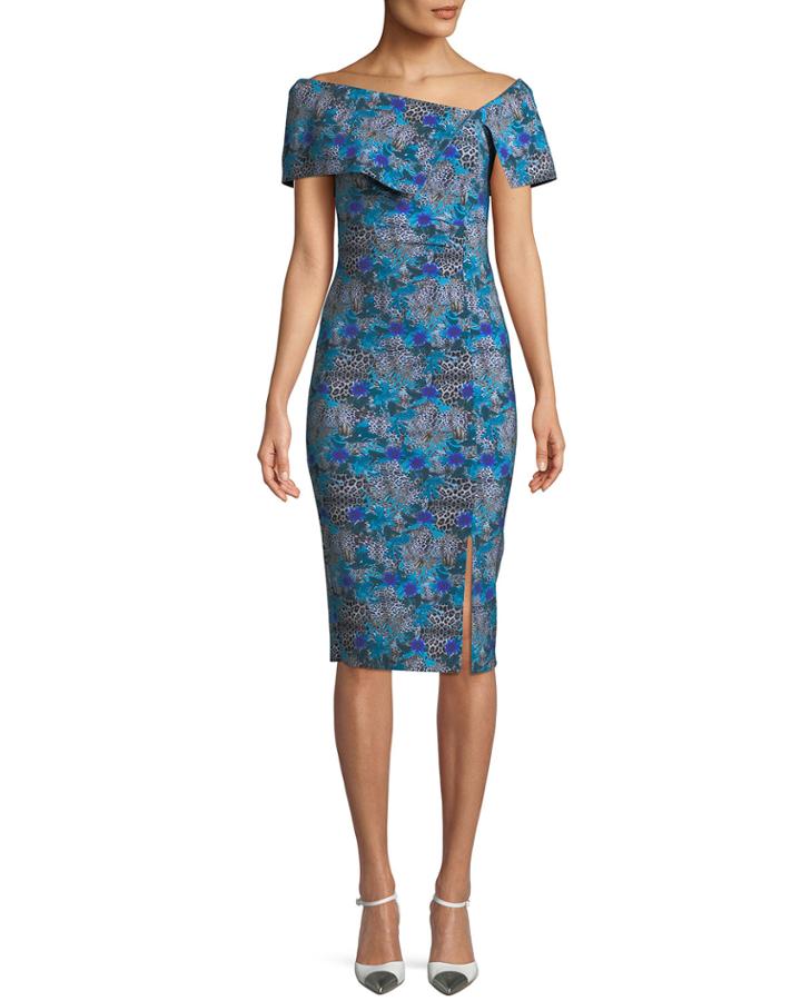 Egida Off-the-shoulder Fold-over Dress
