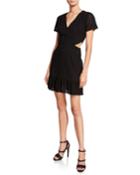 Brigitte Cutout-waist Eyelet Dress