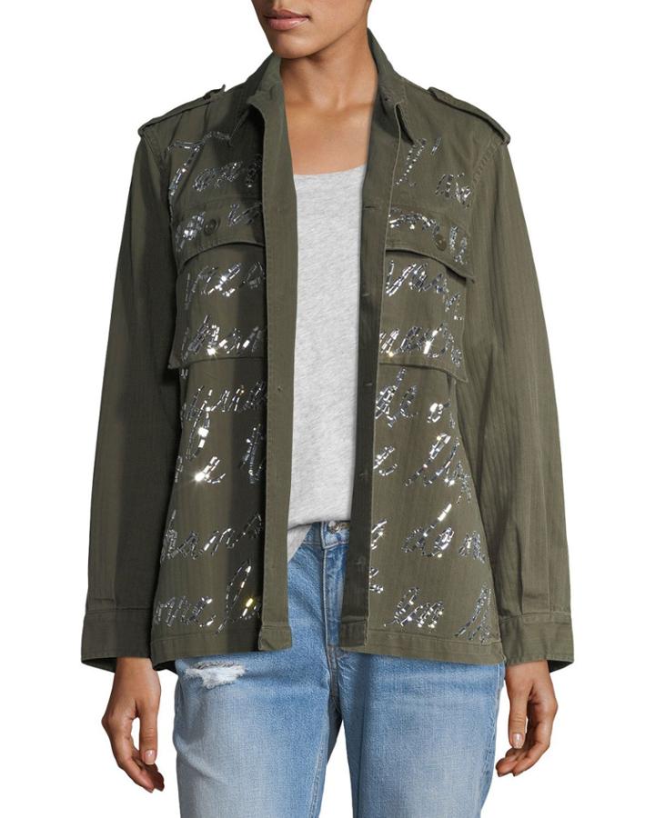 Mirrored Script Army Jacket