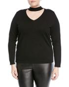 Choker-neck Pullover