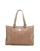 Laser-cut Leather Tote Bag