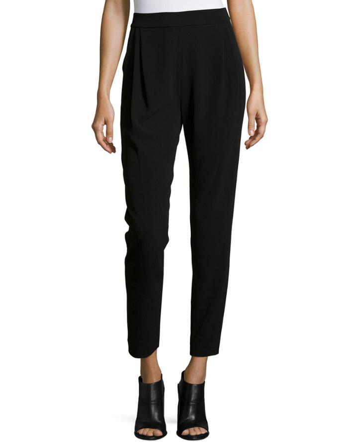 10 Crosby Derek Lam Pull-on Trouser Pants, Black, Women's,