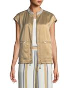 Tonya Artistry Silk Vest With Chain Detail