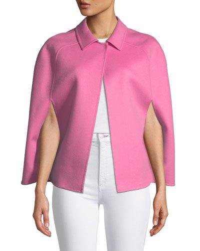 Wool Collared Cape Jacket