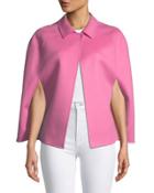 Wool Collared Cape Jacket