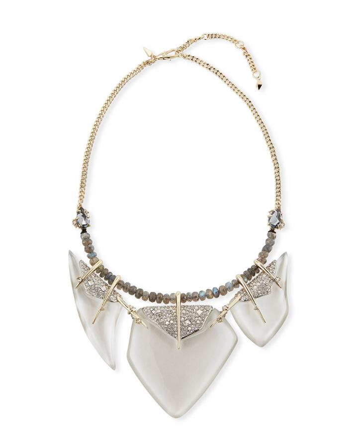 Lucite & Labradorite Bib Necklace