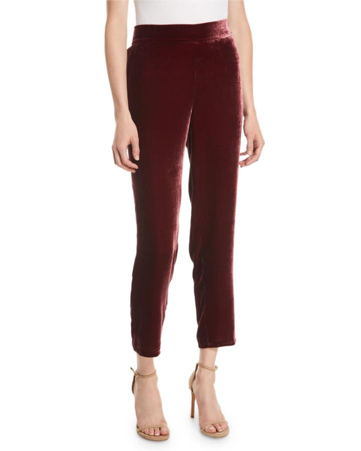 Velvet Ankle Trousers,