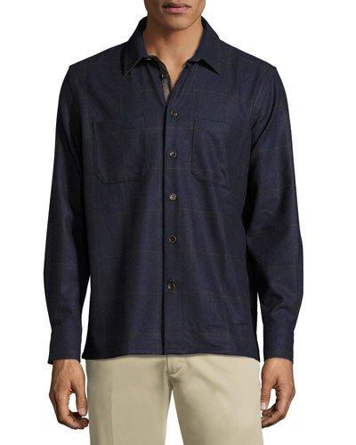 Plaid-print Cashmere-blend