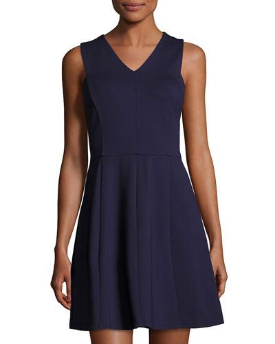 Sleeveless Back-cutout Fit & Flare Dress