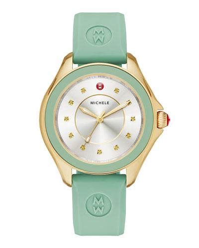 40mm Two-tone Cape Topaz Watch With Silicone Strap,