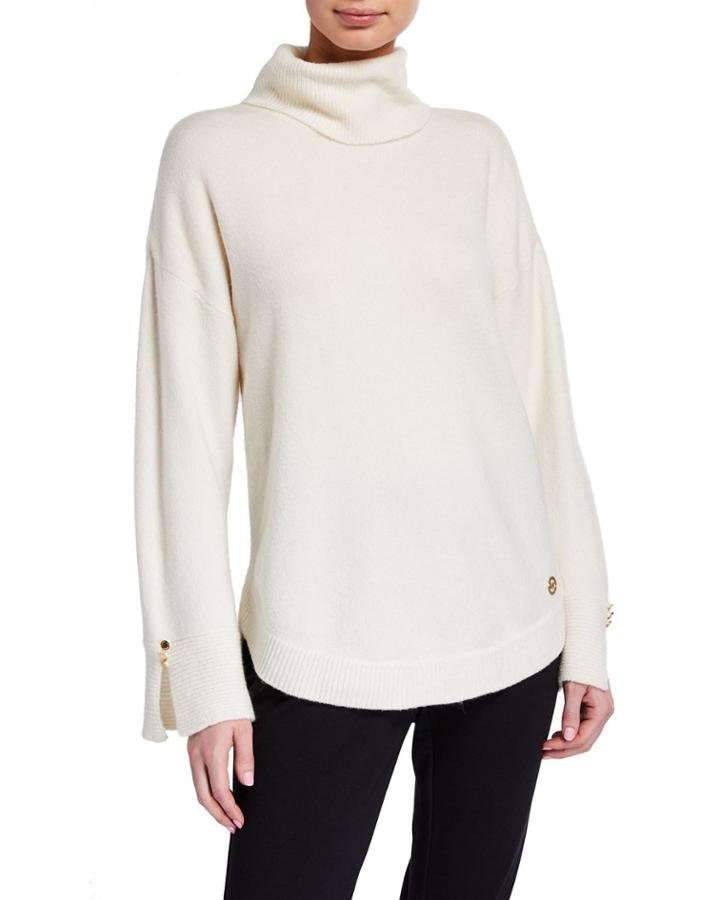 Wide-sleeve Turtleneck