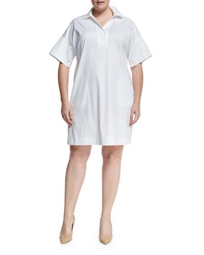 Mitra Half-sleeve Poplin Dress,