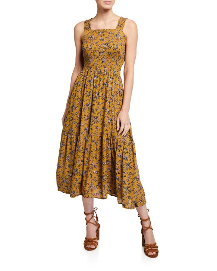 Sofia Floral Printed Smocked