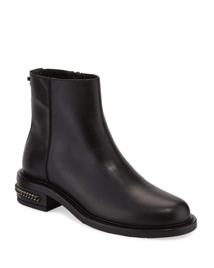 Addison Weatherproof Leather Zip Booties