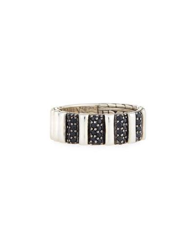 Bedeg Lava Black Sapphire Band Ring,