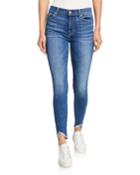 Ankle Gwenevere Squiggle-pocket Jeans With Wave Frayed Hem