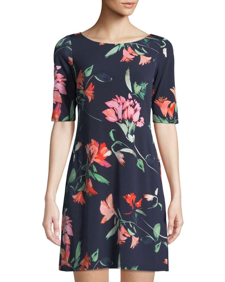Half-sleeve Floral Jersey