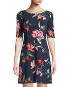 Half-sleeve Floral Jersey