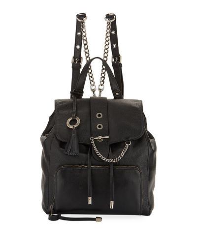 Beulah Leather Drawstring Backpack