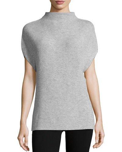 Ribbed Sleeveless Turtleneck