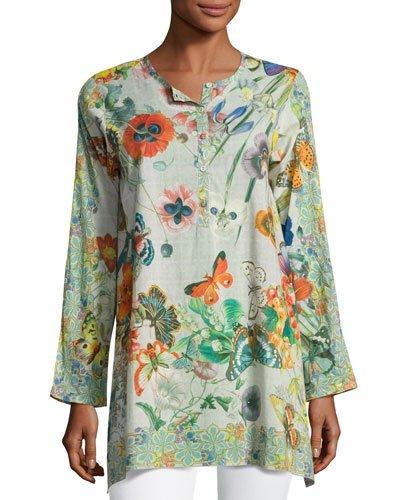 Passion Flower Cotton Tunic,