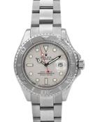 Pre-owned Men's 40mm Yacht-master Bracelet Watch W/ Platinum Bezel