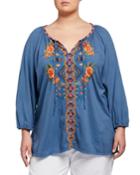 Plus Size Sentrie Peasant Blouse