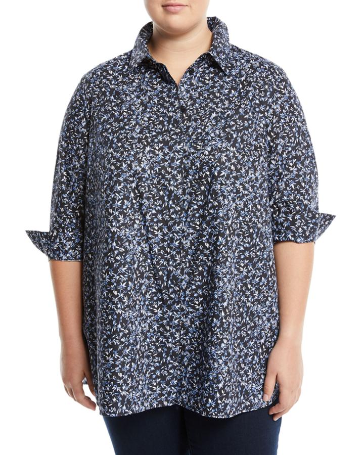 Kadin Floral-print Button-front Blouse,
