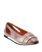 Luca Cutout Metallic Leather Comfort Flats