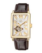 Avenue Of Americas Intravedre Automatic White Dial Watch With Leather