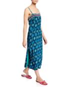 Olatz Iznik Ikat-print Long Cami Dress