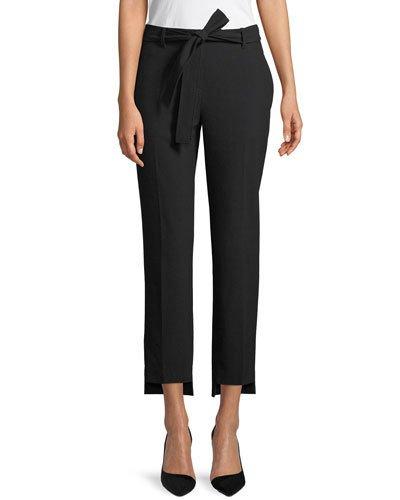 High-waist Skinny Crepe Pants