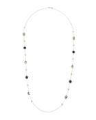 Rock Candy Mixed Ball & Stone Necklace In Black