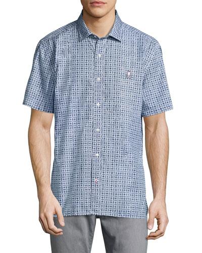 Short-sleeve Geometric-print Sport