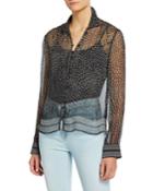 Libby Printed Button-front
