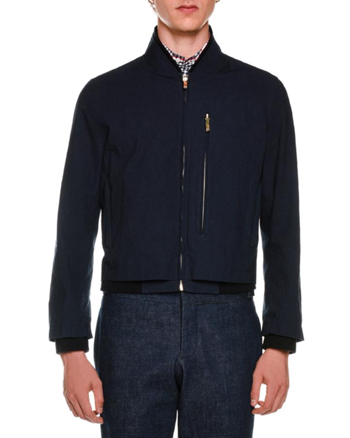 Reversible Ribbed & Check Jacket