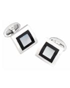 Cube Squared Onyx & Mother-of-pearl Cufflinks