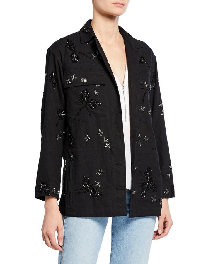 Embroidered Cotton Parka