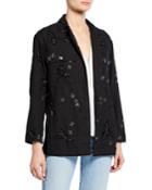 Embroidered Cotton Parka