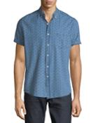 Men's Flower Print Short-sleeve