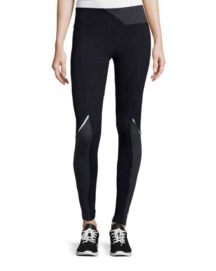 Marika Tek Momentum Colorblock Long Activewear Leggings, Black, Women's, Size: