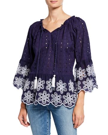 Sabina Gypsy Schiffli Tassel Tie