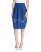 Yale-logo High-waist Cotton Terry Bubble