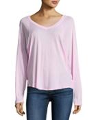 Long-raglan-sleeve Tee, Vintage Blush